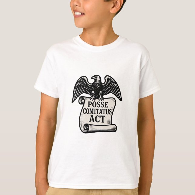 Camiseta Posse Comitatus Act Eagle Scroll (Anverso)
