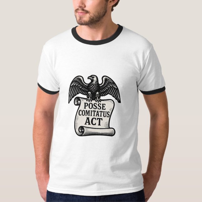Camiseta Posse Comitatus Act Eagle Scroll (Anverso)