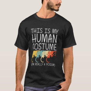 Camiseta Possum Halloween Human Costume Marsupial Gamba Eas