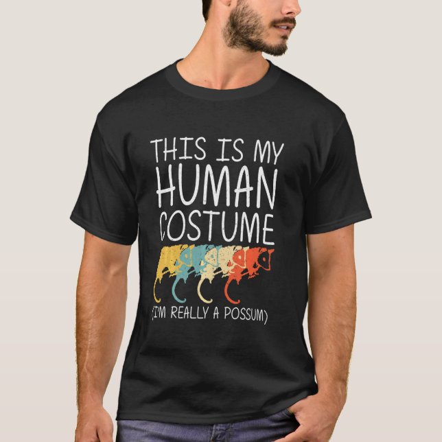 Camiseta Possum Halloween Human Costume Marsupial Gamba Eas (Anverso)