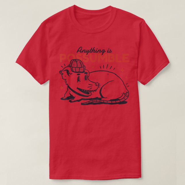 Camiseta Possum Lover Anything Is Possumble Funny Opossum  (Diseño del anverso)