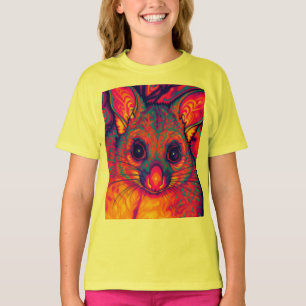 Camiseta possums australiano de cola peluda psicodélico