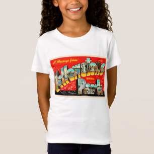 Camiseta Postal de época del Parque Nacional Yellowstone