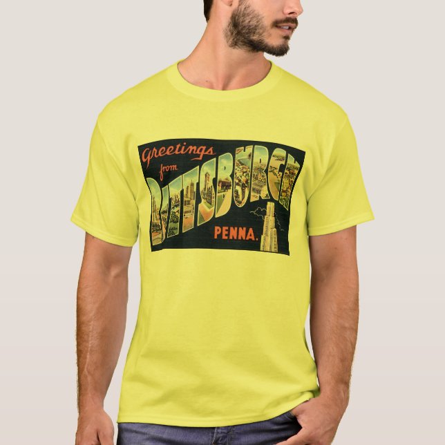 Camiseta Postal de Pittsburgh vintage (Anverso)