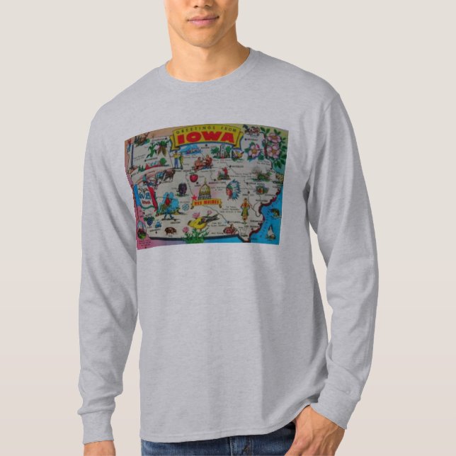 Camiseta Postal del penique del estado de Iowa (Anverso)