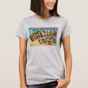 Camiseta Postal del viaje del vintage de Virginia Beach
