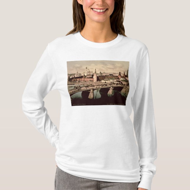 Camiseta Postal que representa el Kremlin, Moscú (Anverso)