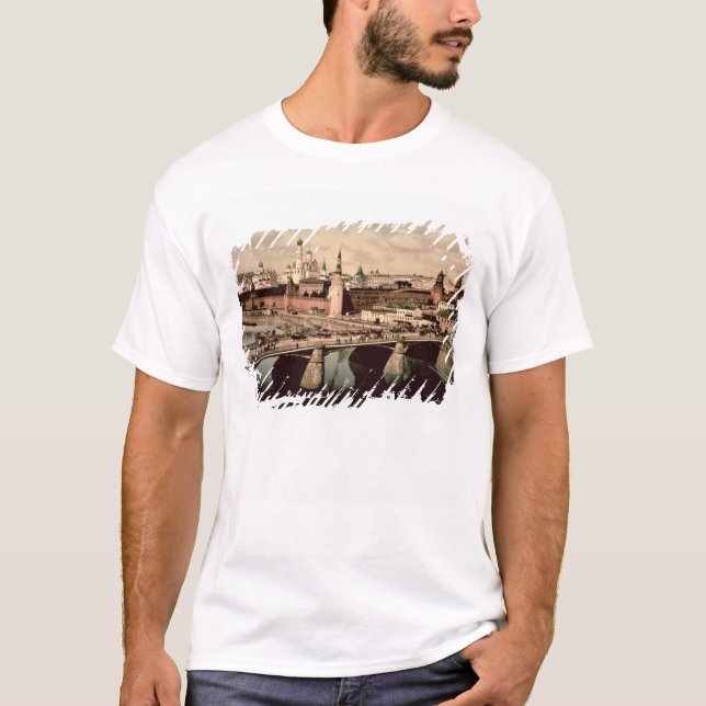 Camiseta Postal que representa el Kremlin, Moscú (Anverso)