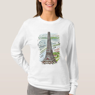 Camiseta Postal que representa la torre Eiffel