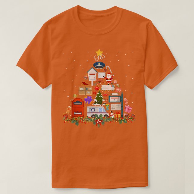 Camiseta Postal Service Christmas Tree Ornament Tree Xmas 2 (Diseño del anverso)