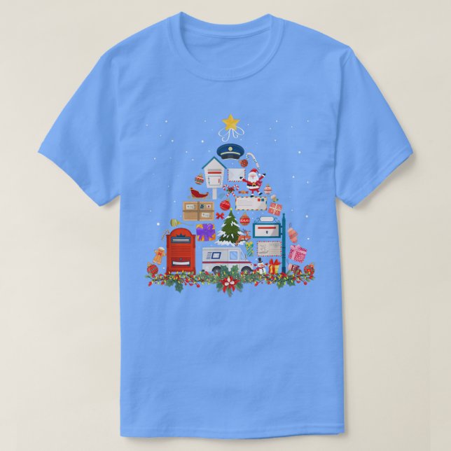 Camiseta Postal Service Christmas Tree Ornament Tree Xmas 2 (Diseño del anverso)