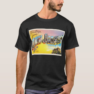 Camiseta Postal vieja del viaje del vintage del estado NJ