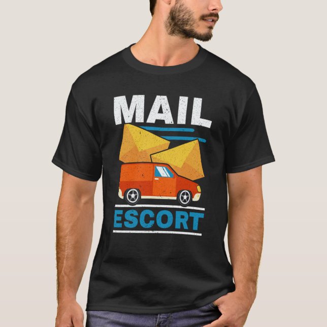 Camiseta Postal Worker Mailman Delivery Shipment Mail Escor (Anverso)