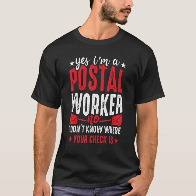 Camiseta Postal Worker  Mailman Mail Carrier Post Office  2 (Anverso)