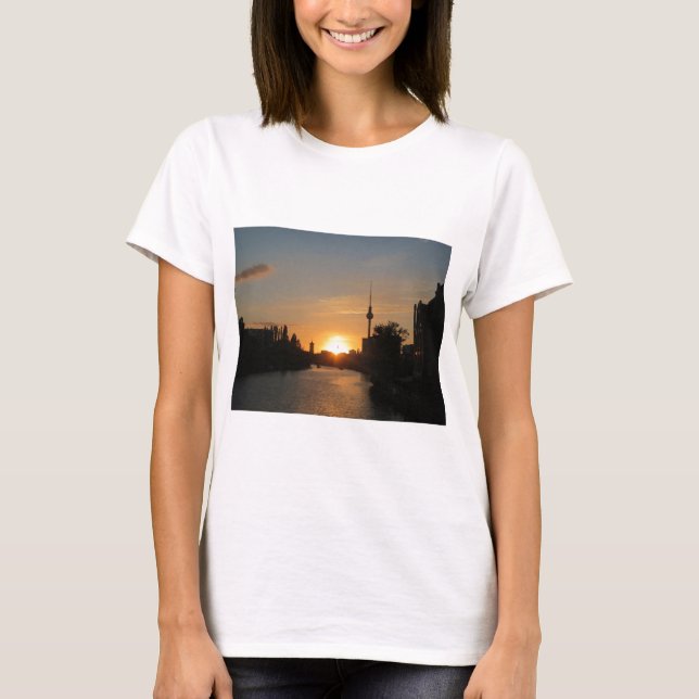 Camiseta Postales nocturnas de Berlín Alemania Fernsehturm (Anverso)