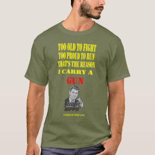 CAMISETA POSTEA HIPPIE, DEMASIADO VIEJO PARA LUCHAR, DEMASI