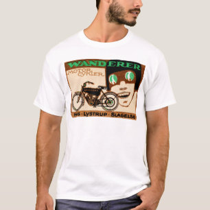 Camiseta Poster 1910 de la motocicleta del vagabundo