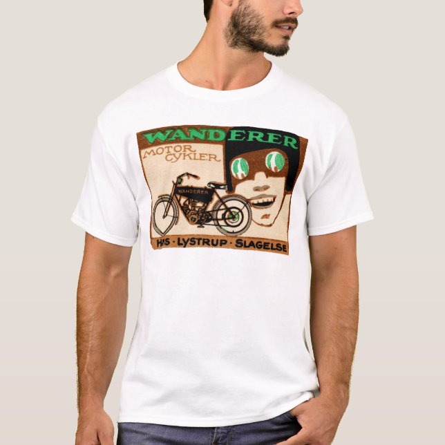 Camiseta Poster 1910 de la motocicleta del vagabundo (Anverso)