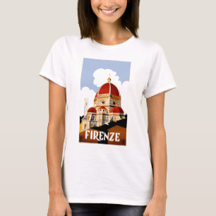 Camiseta Poster 1930 del viaje de Florencia Italia