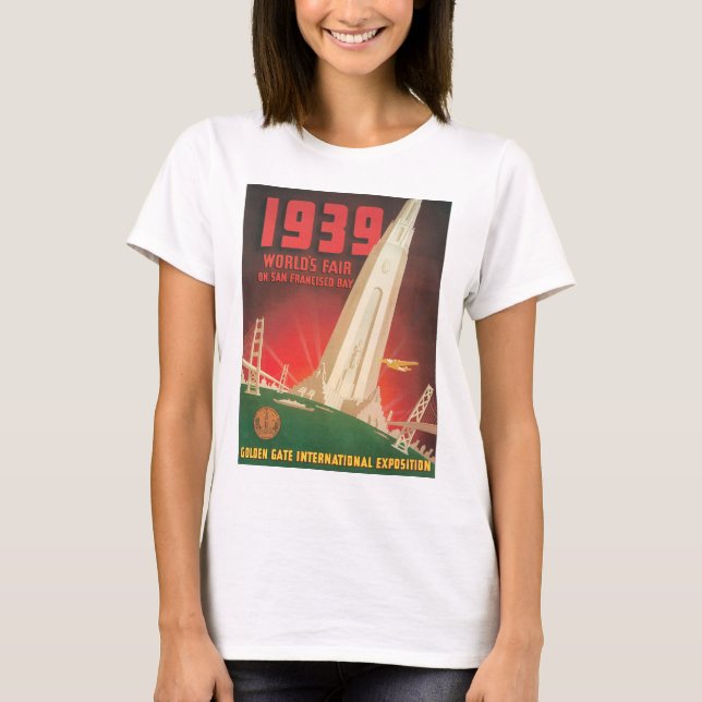 Camiseta Poster 1939 del viaje de San Francisco de la feria (Anverso)
