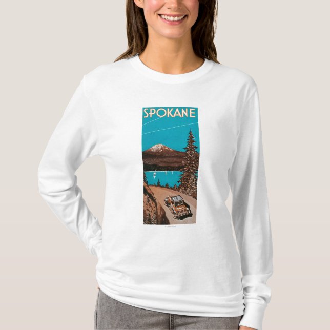 Camiseta Poster #2Spokane, WA de la publicidad de Spokane (Anverso)