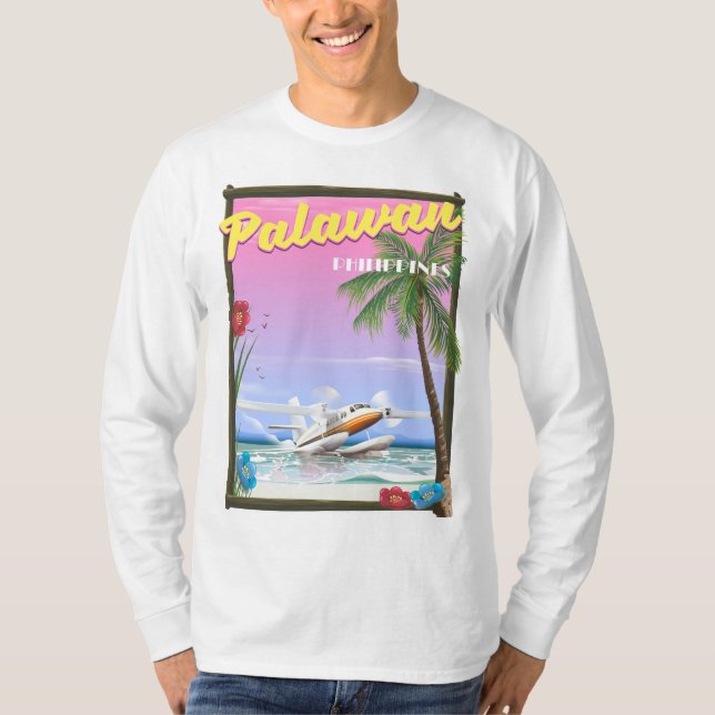 Camiseta Poster aéreo de Filipinas en Palawan (Anverso)