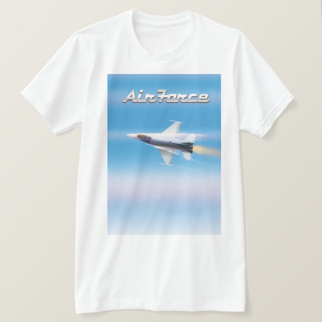 Camiseta Poster Air Force Jet (Anverso del diseño)