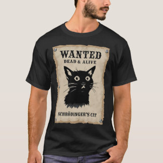 Camiseta Póster Antiguo de Se Busca con Silueta de un Gato