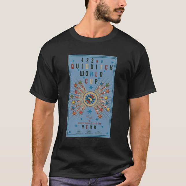 Camiseta POSTER azul de la Copa del Mundo QUIDDITCH™ (Anverso)