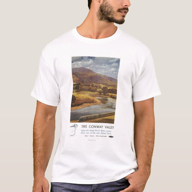 Camiseta Poster británico de los ferrocarriles de la escena (Anverso)