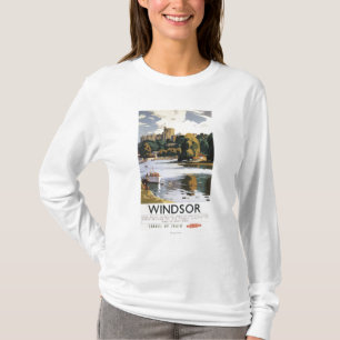 Camiseta Poster británico de Thames del castillo de Windso