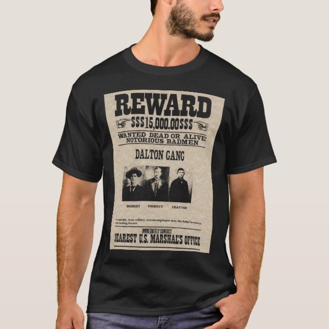 Camiseta Poster buscado - banda de Dalton (Anverso)