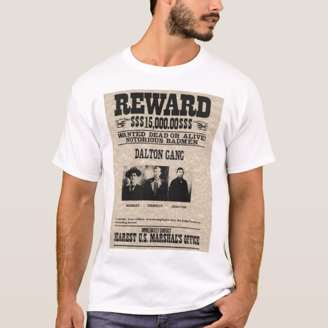 Camiseta Poster buscado - banda de Dalton (Anverso)
