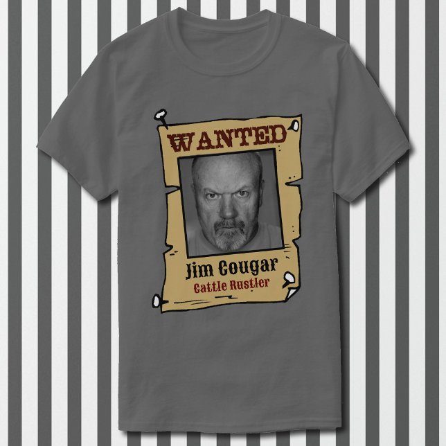 Camiseta Poster buscado personaliza foto y nombre humorísti (Subido por el creador)