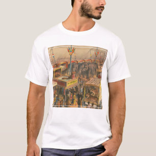 Camiseta Poster Circular De Animales En Exposición En Una T