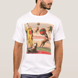 Camiseta Poster Circus Mostrando Payasos Con Perros Interpr