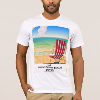 Camiseta Poster costero de Branscombe Beach Devon