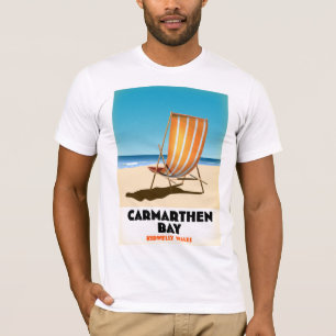 Camiseta Poster costero de Carmarthen Bay Kidwelly Wales