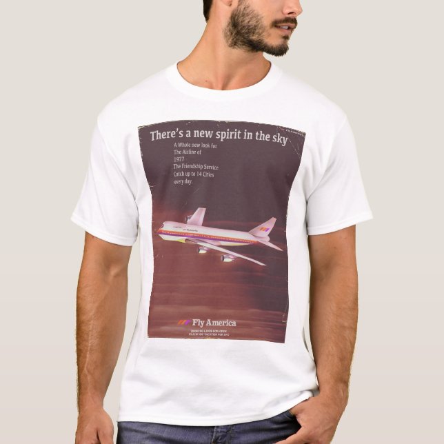 Camiseta poster de Airliner de estilo antiguo de 1977 (Anverso)
