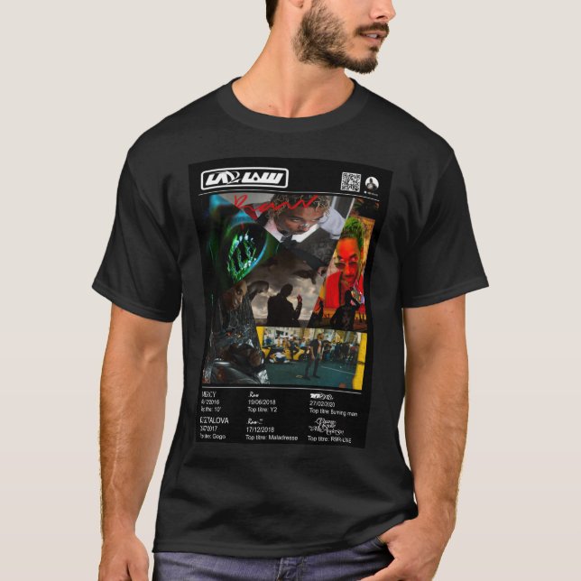 Camiseta Poster de álbum de discografía de rap francés Layl (Anverso)