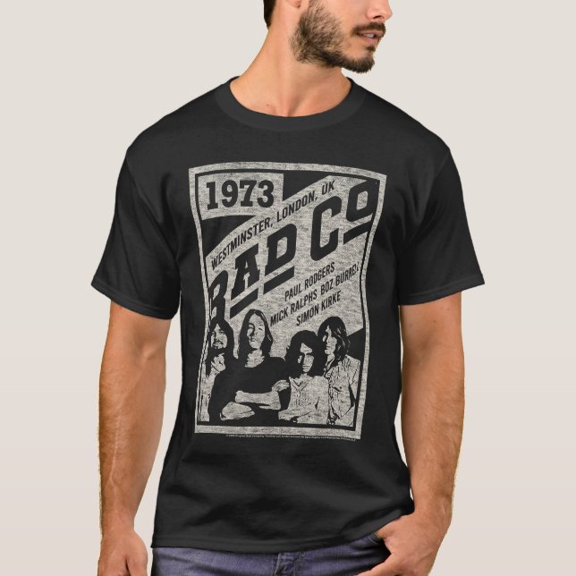 Camiseta Póster de amigos de Bad Co vintage (Anverso)
