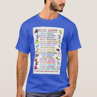 Camiseta Póster de animales divertidos para familia