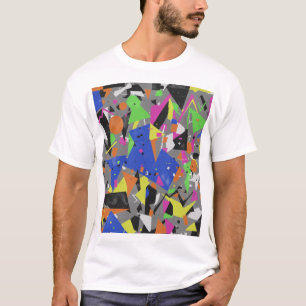 Camiseta Póster de Anti-Diseño Caótico Abstracto Superpue