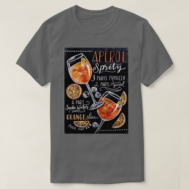 Camiseta Poster de Aperol Spritz Chalkboard (Diseño del anverso)