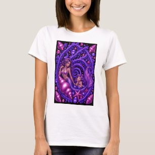 Camiseta Póster de arte de Mermaid Duo Ocean Dream Fantasía