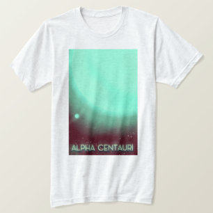Camiseta Póster de arte espacial Alpha Centauri