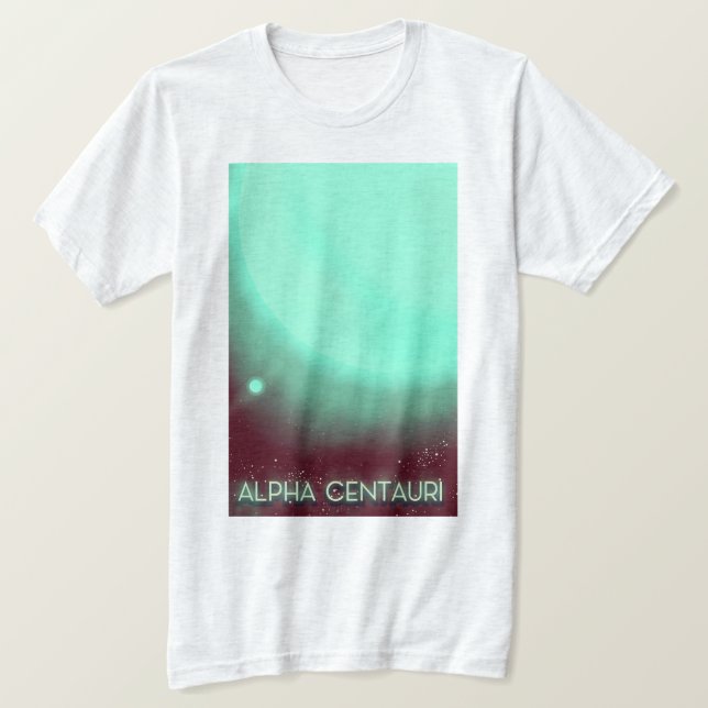 Camiseta Póster de arte espacial Alpha Centauri (Anverso del diseño)
