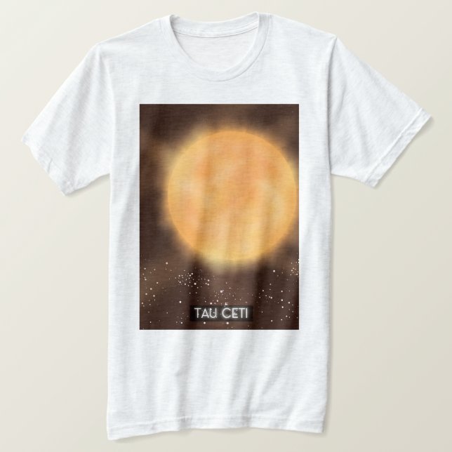 Camiseta Poster de arte espacial Tau Ceti (Anverso del diseño)