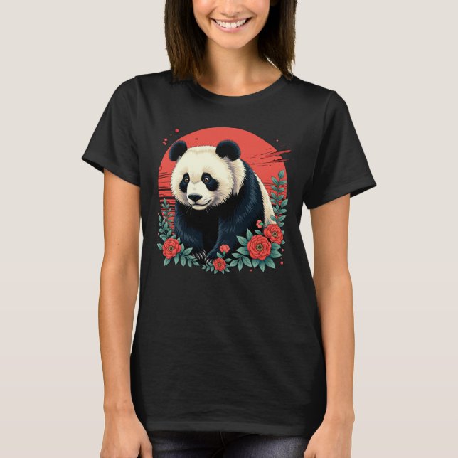 Camiseta Poster de arte japonés Panda Tee (Anverso)
