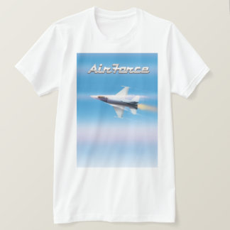 Camiseta Póster de Avión de Combate de la Fuerza Aérea